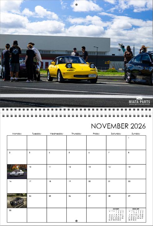 NZ Roadsters x MPNZ Calendar 2026