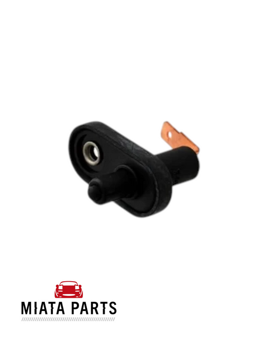 Genuine Mazda MX5 NB door switch from Miata Parts NZ, featuring a black plastic housing and copper contact terminal.