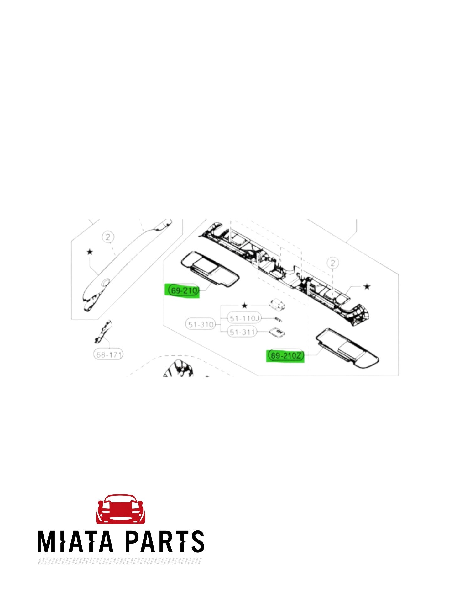 MX5 ND Sunvisor (New) (Genuine) – Miata Parts NZ