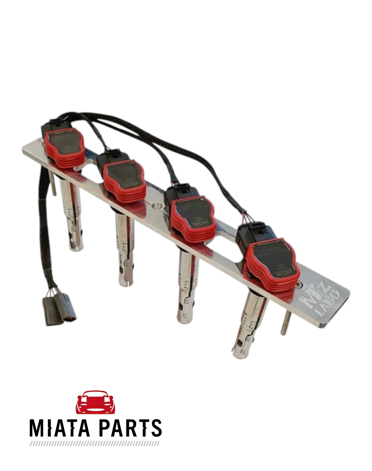 Miata Parts NZ M’z Labo R8 coil on plug conversion kit with billet aluminium plate for Mazda MX5 NA NB 1.8L engines