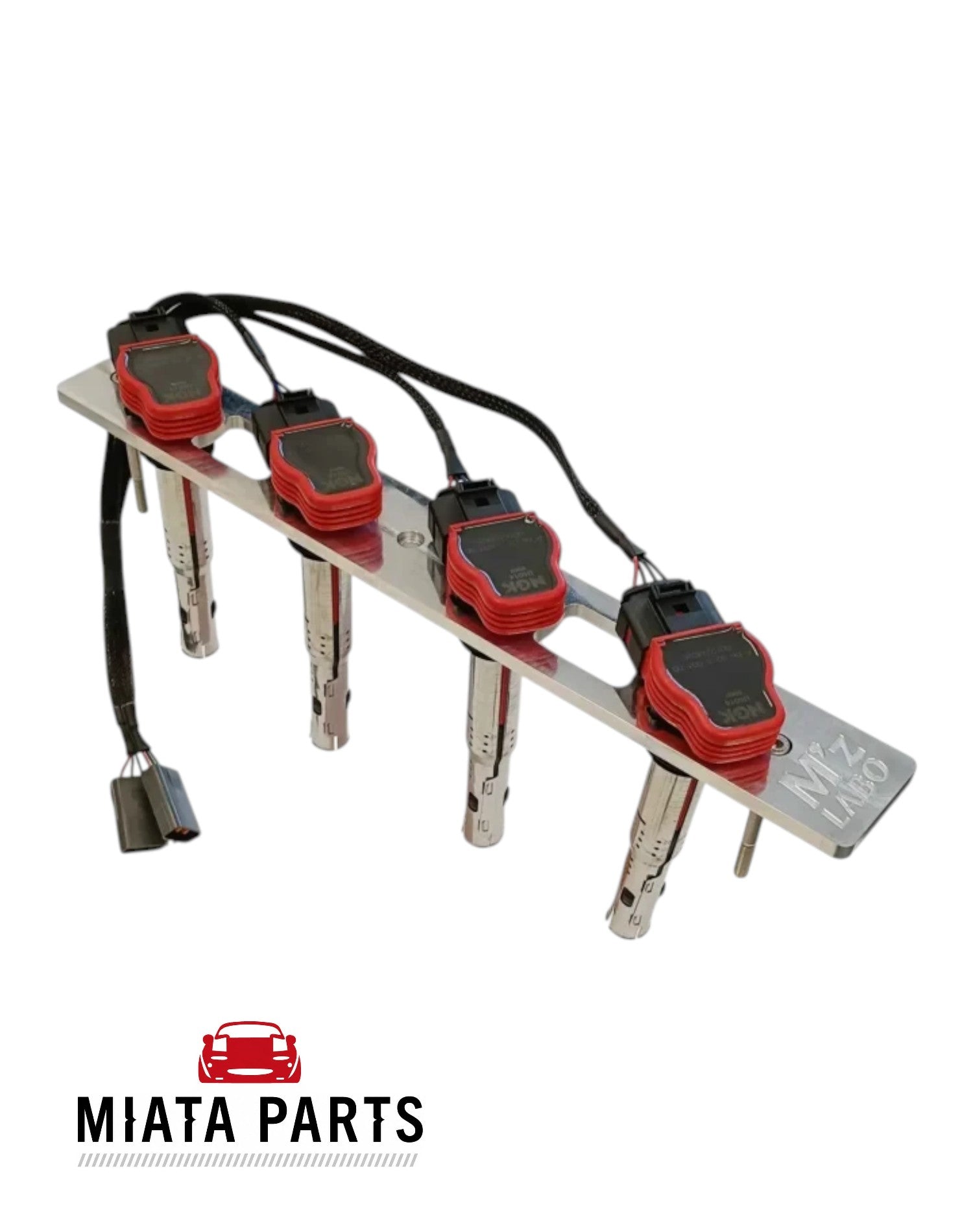 Miata Parts NZ M’z Labo R8 coil on plug conversion kit with billet aluminium plate for Mazda MX5 NA NB 1.8L engines
