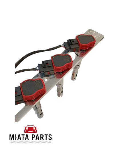 Miata Parts NZ M’z Labo R8 coil on plug conversion kit with billet aluminium plate for Mazda MX5 NA NB 1.8L engines