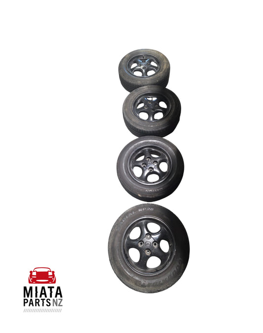 MX5 NB Black Painted Wheels (Set) (Used)